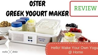 OSTER Greek Yogurt Maker REVIEW [upl. by Otina]