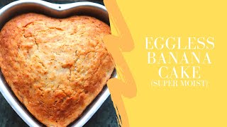 Moist eggless banana cake recipe using yogurt [upl. by Skillern186]