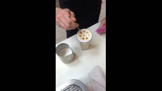 Latte art  Latte macchiato  Barista Krasl Pavel [upl. by Nanahs]