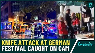 Distressing Germany Knife Attack Mass Stabbing At Solingen Diversity Festival Many Killed WATCH [upl. by Adnolohs333]