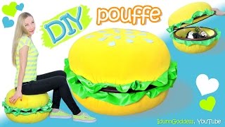 How To Make A Giant Burger Storage Pouffe – DIY Giant Burger Pouf Chair  PoufBurger [upl. by Benenson296]