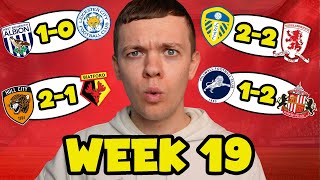 MY CHAMPIONSHIP WEEK 19 SCORE PREDICTIONS [upl. by Babette]