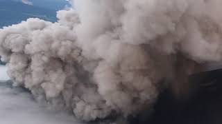 Drone Footage Captures Costa Ricas Turrialba Volcano Eruption [upl. by Enerahs]