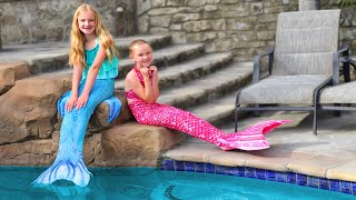 Trinity and Madison Turn Into MakeBelieve Mermaids [upl. by Caniff]