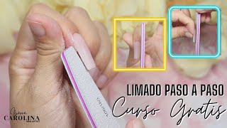 CLASE 5 Cómo LIMAR las UÑAS ACRÍLICAS Cuadradas paso a paso  PRINCIPIANTES [upl. by Nomzed]