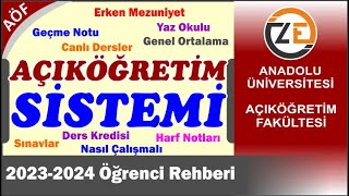 AÖF Açıköğretim Sistemi  Geçme Notu  Canlı Dersler  Genel Ortalama Sınavlar  Harf Notları [upl. by Belier]