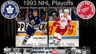 1993 Toronto Maples Leafs Vs Detroit Red Wings R1 Game 7 [upl. by Ennybor]