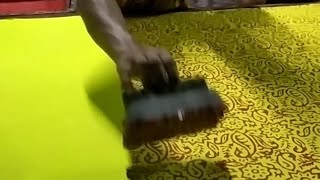 Block printing on cotton saree  use fabric amp pigment color [upl. by Azarcon]