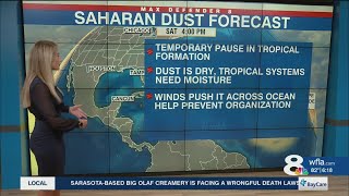 Dense plumes of Saharan dust moving across the Atlantic [upl. by Alderman746]