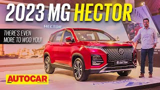 2023 MG Hector facelift details  Theres even more to woo you  First Look  Autocar India [upl. by Afesoj]