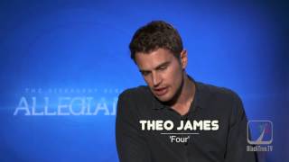 Theo James flirts in Interview for The Divergent Series Allegiant [upl. by Amerak706]