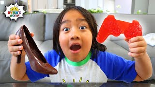 Real Food vs Chocolate Food Challenge [upl. by Bondy]