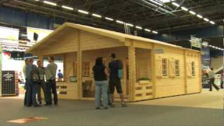 SP Distribution expose son chalet en madriers WEEK END au salon du bois de Grenoble 2011 [upl. by Kealey]