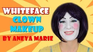 How to do Makeup for a Whiteface Clown [upl. by Eugenle]