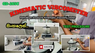 Kinematic Viscometer  Viscosity test in sinhala  Kinematic Viscosity Experiment GD 265C Procedure [upl. by Bank]