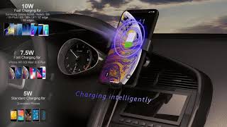 CHOETECH Air Vent Phone Holder Wireless Charging Car Mount [upl. by Lustig273]