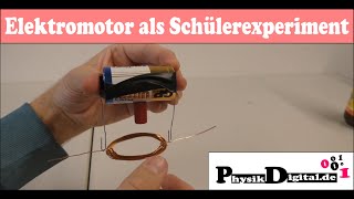 Elektromotor einfach selber bauen  Schülerexperiment [upl. by Ellekcim]