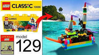 Lego Speed Build Pirate Ship MOC 🏴‍☠️ Ship 🚢 from Lego Classic 10696 Minimalism amp Lego 👍🏻 Save Money [upl. by Leiruh99]