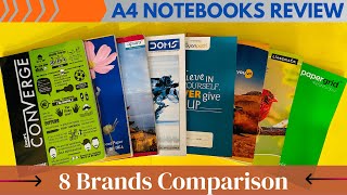 A4 Notebooks Comparison  GSM Brightness Size Cover Surface  Detailed Review [upl. by Ulrika510]