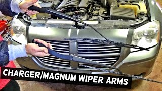 DODGE CHARGER WINDSHIELD WIPER ARMS REMOVAL REPLACEMENT DODGE MAGNUM [upl. by Anialed]