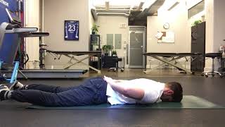 Prone Shoulder Internal Rotation Lift Offs Swimmer Position [upl. by Dreda]