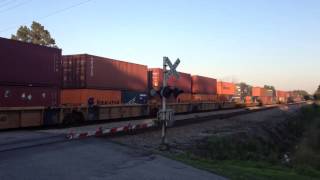 Norfolk Southern V07 assisted by BNSF 9580 at Myrtle mile p [upl. by Htelimay]