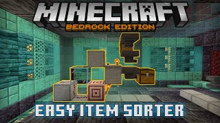 Easy Item Sorter Tutorial for Minecraft Bedrock 121  for Nether and Overworld [upl. by Horbal]