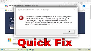 Fix Bad Image  Error Status 0xc000012f in Windows 1011 Solution [upl. by Ninnahc]