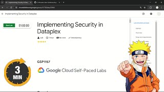 Implementing Security in Dataplex  qwiklabs  GSP1157 [upl. by Aleuname]