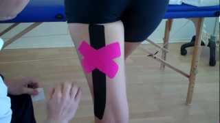 How to apply Kinesiology Taping to treat a Hamstring muscle strain [upl. by Fendig]