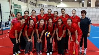 21092014 La Cina è arrivata a Bari per i mondiali femminili di volley [upl. by Rivers]