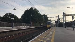 Hitachi GWR Class 800 10 Car Set passes Maidenhead at speed HD [upl. by Felicle]