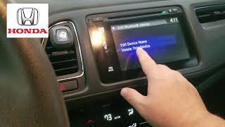 HONDA How to Delete Bluetooth Device Phone by TouchScreen Civic Pilot CRV HRV Ridgeline Accord [upl. by Rednaskela]