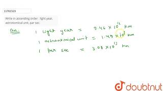 Which of these is largest  astronomical unit light year and par sec [upl. by Enneirb242]