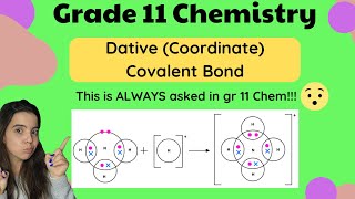 Dative coordinate Covalent Bond Grade 11 Chemistry [upl. by Marteena702]