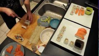 How to make sushi and california maki in 1 min 17 [upl. by Nnairac]