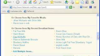 Copy a Meal From Fatsecretcom [upl. by Novi]