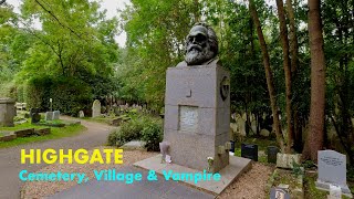 A Stroll through Highgate  Cemetery Village amp Vampire 4K [upl. by Canty]