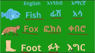 How to Write words in English and Translate to Amharic የእንግሊዝኛ ቃላትን እንዴት ወደ አማርኛ እንተረጉማለን [upl. by Lurleen]