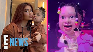 Kylie Jenner Throws EPIC Birthday Bash for Stormi amp Aire Featuring a Stormi Mascot  E News [upl. by Ahcsatan390]