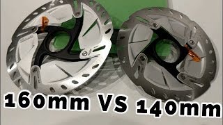 Shimano Ultegra SMRT800 Rotors 140mm vs 160mm [upl. by Rustie]