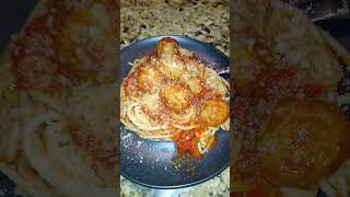 spaghetti and meatballs 😋🤤 food foodiefoodie delicious fy yummy [upl. by Nnylav]