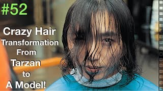 Curly Hair Transformation 2019 ✔︎ Scissors Haircut Tutorial Best Barber in the UAE [upl. by Aylmer553]