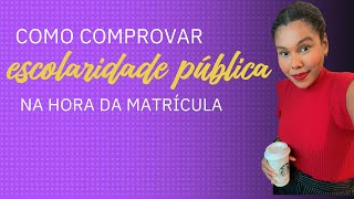 MATRÍCULA DA ETEC COMO COMPROVAR QUE ESTUDOU EM ESCOLA PÚBLICA JEITO MAIS FÁCIL [upl. by Solitta544]