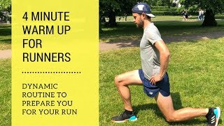 Runners Warm Up Routine  Quick and Easy  4 minutes  Dynamic Stretches for Runners [upl. by Harod]