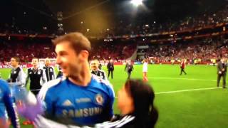 Ivanovic grabs and squeezes Eva Carneiro hot Chelsea physio in Europa league Final [upl. by Llesirg]