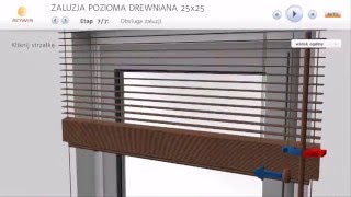 Pomiar i montaż żaluzji drewnianych 25mm wwwdekokalkulatorpl [upl. by Aninat]