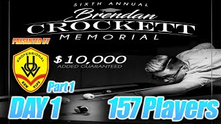 6th Annual BRENDAN CROCKETT MEMORIAL  10000 ADDED  157 Players [upl. by Joey]