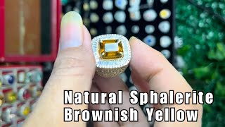 Natural Sphalerite Brownish Yellow 883ct [upl. by Arimahs]