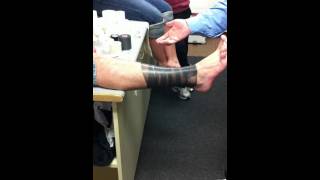 Shin Splint Taping Techniques [upl. by Lehrer862]